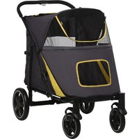 Hundewagen, faltbarer Hundetrolley, Hundebuggy mit Kissen, Katzenbuggy von PawHut