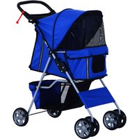 Hundewagen Hundebuggy Pet Stroller Hunde Buggy mit 4 Rolle in 4 Farben von PawHut