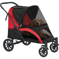 Hundewagen Hundebuggy klappbar für große Hunde & Katzen bis 30 kg Katzenbuggy von PawHut