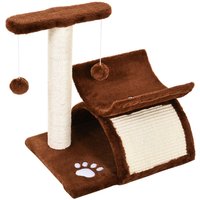 Katzenbaum Spielbaum Katzenkratzbaum Kratzbaum Katzen mit Ball Braun L40 x B30 x H43 cm Katzenbaum Spielbaum Katzenkratzbaum Kratzbaum Katzen mit Ball Braun L40 x B30 x H43 cm von PawHut