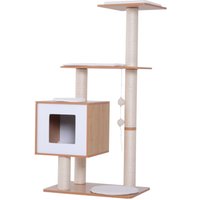 Katzenkratzbaum Katzenspielzeug Kletterbaum Sisal Polster Liegefläche mit Ball natur 66 x 47 x 120 cm Katzenkratzbaum Katzenspielzeug Kletterbaum Sisal Polster Liegefläche mit Ball natur 66 x 47 x 120 cm von PawHut