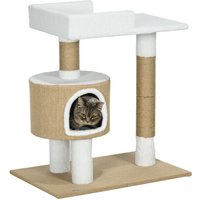 Kratzbaum 79 cm Kleiner Katzenkratzbaum mit Katzenhöhle, Liegefläche von PawHut