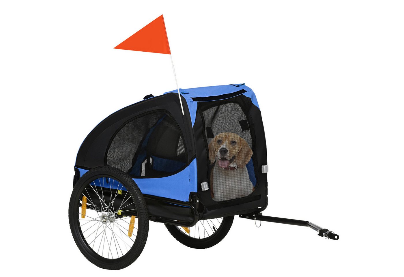 PawHut Fahrradhundeanhänger Hundeanhänger, klappbarer Fahrradanhänger, Hundebuggy, für Hunde, mit Reflektoren, Schnellspanner, wasserbeständig PawHut Fahrradhundeanhänger Hundeanhänger, klappbarer Fahrradanhänger, Hundebuggy, für Hunde, mit Reflektoren, Schnellspanner, wasserbeständig von PawHut