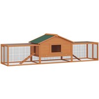 PawHut Hasenkäfig, BxHxT: 79 x 86 x 309 cm, Tannenholz - braun PawHut Hasenkäfig, BxHxT: 79 x 86 x 309 cm, Tannenholz - braun von PawHut