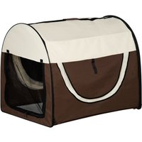 PawHut Hunde-Tragetasche, BxHxT: 71 x 76 x 97 cm, Oxford-Gewebe/Stahldraht - braun von PawHut