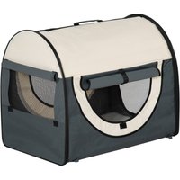 PawHut Hundebox Haustierrucksack mit Kissen faltbar Dunkelgrau 70 x 51 x 59 cm von PawHut