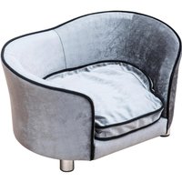 PawHut Hundecouch hellgrau Holz B/H/L: ca. 49x38x69 cm PawHut Hundecouch hellgrau Holz B/H/L: ca. 49x38x69 cm von PawHut