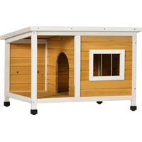 PawHut Hundehütte orange Holz B/H/L: ca. 62x60x85,5 cm von PawHut