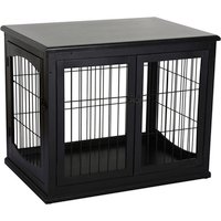 PawHut Hundekäfig, BxHxT: 58,5 x 66 x 81 cm, MDF/Eisen - schwarz von PawHut