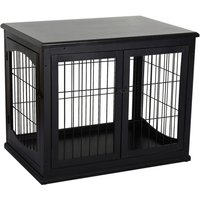 PawHut Hundekäfig schwarz MDF B/H/T: ca. 81x66x59 cm von PawHut