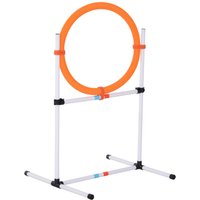 Hundetrainingsset Springring für Haustier-Agility-Training tragbar PE Weiß + Orange 74,5 x 66 x 91 cm Hundetrainingsset Springring für Haustier-Agility-Training tragbar PE Weiß + Orange 74,5 x 66 x 91 cm von PawHut