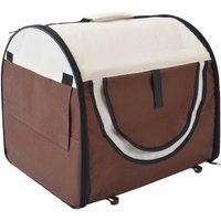 PawHut Hundetransportbox mokka braun Stoff B/H/L: ca. 46x51x61 cm von PawHut