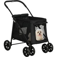 PawHut Hundewagen, Hundetrolley mit Kissen, faltbarer Hundebuggy, Katzenbuggy von PawHut