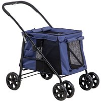 PawHut Hundewagen, Hundetrolley mit Kissen, faltbarer Hundebuggy, Katzenbuggy von PawHut