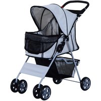 PawHut Hundewagen grau Polyester-Mischgewebe B/H/L: ca. 36x52x55 cm von PawHut