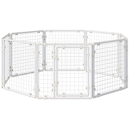 PawHut Kaninchenstall Freilaufgehege 9 Stücke DIY Kleintierkäfig Kleintiergehege mit Tür Freigehege Kleintierstall draußen Stahl Weiß 68 x 68 x 2,5 cm PawHut Kaninchenstall Freilaufgehege 9 Stücke DIY Kleintierkäfig Kleintiergehege mit Tür Freigehege Kleintierstall draußen Stahl Weiß 68 x 68 x 2,5 cm von PawHut