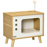 PawHut Katzenhaus beige Spanplatte B/H/L: ca. 28x43x50 cm von PawHut