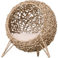 PawHut Katzenkorb natur Rattan B/H/L: ca. 52x58x52 cm von PawHut