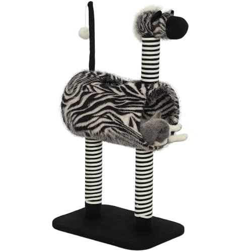 PawHut Kratzbaum, Höhe 93 cm, Katzenbaum im Zebra-Design, Kletterbaum mit Katzentunnel, Katzenkratzbaum mit Jutepfosten, Spielbaum, Katzenmöbel, Schwarz+Weiß PawHut Kratzbaum, Höhe 93 cm, Katzenbaum im Zebra-Design, Kletterbaum mit Katzentunnel, Katzenkratzbaum mit Jutepfosten, Spielbaum, Katzenmöbel, Schwarz+Weiß von PawHut