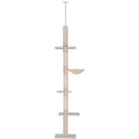 PawHut Kratzbaum beige Spanplatte B/H/L: ca. 34x260x40 cm von PawHut