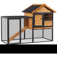 PawHut Stall dunkelgrau Holz B/H/L: ca. 63x122x92 cm PawHut Stall dunkelgrau Holz B/H/L: ca. 63x122x92 cm von PawHut