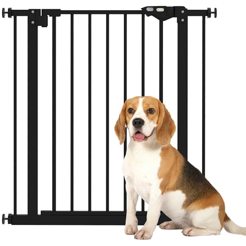 PawHut Türschutzgitter Treppenschutzgitter Türgitter ohne Bohren Treppengitter für Breiten 74-80 cm Beidseitig Schwenkbar Metall Schwarz PawHut Türschutzgitter Treppenschutzgitter Türgitter ohne Bohren Treppengitter für Breiten 74-80 cm Beidseitig Schwenkbar Metall Schwarz von PawHut