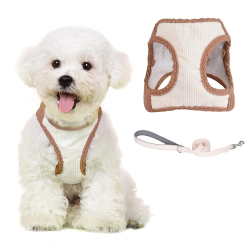 PawSailor No-Pull-Hundegeschirr mit Leine-Set Winter Weich Plüsch Hundewestengeschirr Ausbruchsicher Kein Würgen Bequem Welpengeschirr Verstellbar Step-in für Kleine, Mittelgroße Hunde, Braun XXXS PawSailor No-Pull-Hundegeschirr mit Leine-Set Winter Weich Plüsch Hundewestengeschirr Ausbruchsicher Kein Würgen Bequem Welpengeschirr Verstellbar Step-in für Kleine, Mittelgroße Hunde, Braun XXXS von PawSailor