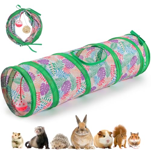 Pawaboo Kleintier-Tunnel Gerade, 23,6" Meerschweinchen Tunnel und Hamster Röhren, Zusammenklappbar Kleintier Versteck mit Interaktiven Glocke und Bälle, für Hamster Meerschweinchen Kaninchen, Wald Pawaboo Kleintier-Tunnel Gerade, 23,6" Meerschweinchen Tunnel und Hamster Röhren, Zusammenklappbar Kleintier Versteck mit Interaktiven Glocke und Bälle, für Hamster Meerschweinchen Kaninchen, Wald von Pawaboo