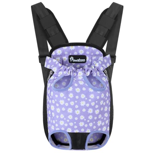Pawaboo Verstellbarer Haustier-Rucksack, Tragbare Hundetragetasche Legs Out Rucksäcke, Atmungsaktive Tasche für kleine mittelgroße Katzen Hunde Welpen, M, Schwarz & Violett Gänseblümchen Pawaboo Verstellbarer Haustier-Rucksack, Tragbare Hundetragetasche Legs Out Rucksäcke, Atmungsaktive Tasche für kleine mittelgroße Katzen Hunde Welpen, M, Schwarz & Violett Gänseblümchen von Pawaboo