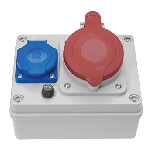 CEE Kombi Steckdose Wandsteckdose 32A 5-polig IP44 B.1090-S von PAWBOL