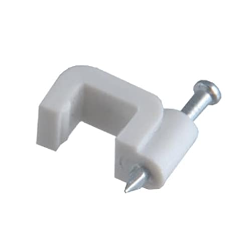 Nagelschelle mit Nägel 8x4mm 100 Stück FLOP Schelle Kabel Kabelklemme weiss Nagelschelle mit Nägel 8x4mm 100 Stück FLOP Schelle Kabel Kabelklemme weiss von PAWBOL