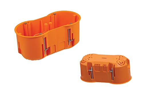 Pawbol 2-Fach Hohlwanddose Tiefe 60mm Fräsloch 2 x Ø 68 mm mit 4 vormontierten Geräteschrauben Pawbol 2-Fach Hohlwanddose Tiefe 60mm Fräsloch 2 x Ø 68 mm mit 4 vormontierten Geräteschrauben von PAWBOL