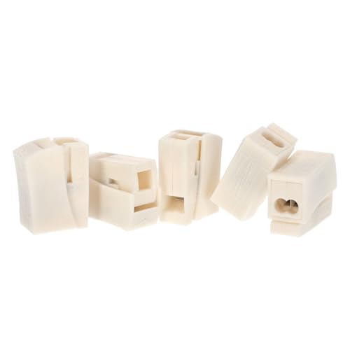 Verbindungsklemmen Kabelverbinder Schnellverbinder Leuchtenklemmen Klemmringverschraubungen 2x2,5mm2 - für Beleuchtung (5 Stück), 24V weiß PC302 Pawbol von Pawbol