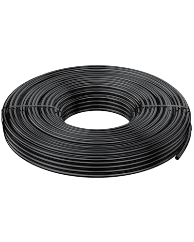 Pawfly 15 M Tropfbewässerungsschlauch 4-6 MM, Blanko-Verteilerschlauch für Tropfbewässerungssystem, schwarze PVC-Mikro-Tropfleitung, Tropfbewässerungsschlauchrolle für Gartenbewässerung von Pawfly