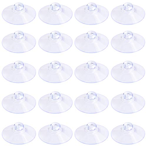 Pawfly 20 Stück klare Saugnäpfe 3 cm PVC Plastiksauger ohne Haken für Heimdekoration und Organisation von Pawfly