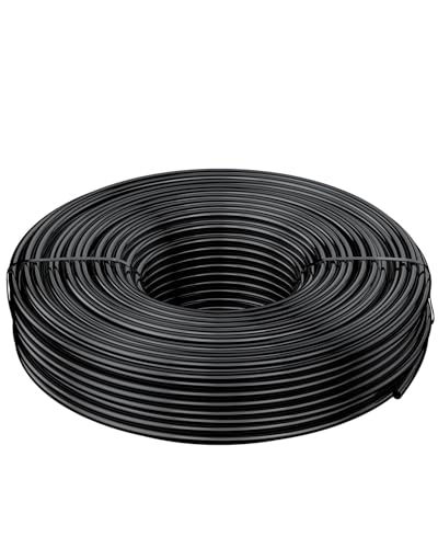 Pawfly 30 M Tropfbewässerungsschlauch 4-6 MM, Blanko-Verteilerschlauch für Tropfbewässerungssystem, schwarze PVC-Mikro-Tropfleitung, Tropfbewässerungsschlauchrolle für Gartenbewässerung von Pawfly