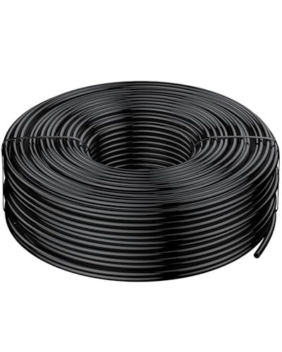 Pawfly 61 M Tropfbewässerungsschlauch 4-6 MM, Blanko-Verteilerschlauch für Tropfbewässerungssystem, schwarze PVC-Mikro-Tropfleitung, Tropfbewässerungsschlauchrolle für Gartenbewässerung von Pawfly
