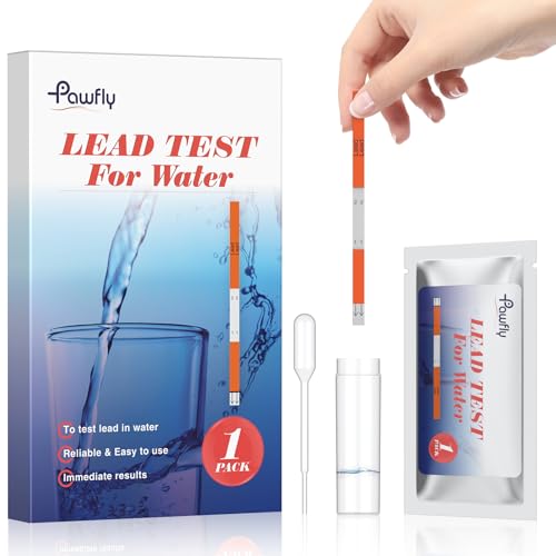Pawfly Blei Test Kit für Wasser Schneller Trinkwassertest mit 5 ppb Genauigkeit in 10 Minuten Prüfkit für Leitungswasser und Brunnen Bleiwassertest Wasserqualitätstest 1 Stück von Pawfly