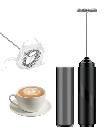 Pawfly Milchschäumer Stab Batteriebetrieben Edelstahlschneebesen Tragbarer Kaffeeschäumer Elektromixer für Latte Matcha (Batterien nicht enthalten) von Pawfly