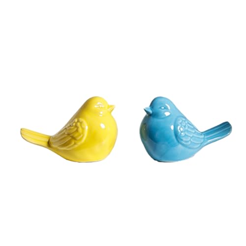 Pawlickio 2 Stück Keramik-Toilettenriegelabdeckung mit Vogelmotiv, Keramik-Toilettenriegelabdeckung, Niedliche Toilettenriegelabdeckung, von Pawlickio