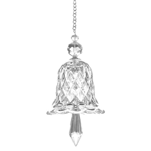 Pawlickio Transparente Kristallglocken-Ornamente, Sonnenfänger, Regenbogenmacher, Set mit 2 Glas-Anhängern, Heimdekoration von Pawlickio