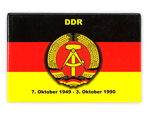 Kühlschrankmagnet 8 cm x 5,5 cm DDR Wappen Flagge von Pawlowski Souvenirs & Postkarten