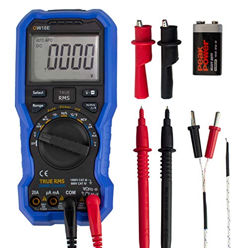 OWON OW18E Bluetooth Digital Multimeter, Multimeter mit 20000 Zählern, Voltmeter Amperemeter Ohmmeter Circuit Checker, tragbarer Multitester Misst den Spannungsstromwiderstand von Pawmate