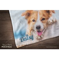 Haustier Foto Decke - Geölte Verlust Geschenk Hund Erinnerung Geschenkidee Muttertagsgeschenk Vatertag von Pawpillo