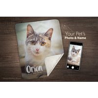 Individuelle Haustier Foto-Decke - Mit Katze Erinnerung Geschenk Verlust Idee Muttertagsgeschenk Foto Decke von Pawpillo