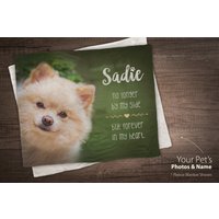 Individuelle Haustierdecke - Fotodecke Geschenkidee Für Haustier-Erinnerung Vatertag Haustier-Andenken Gemütliche Hundedecke Haustierverlust von Pawpillo