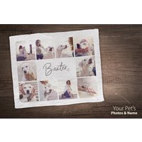 Personalisierte Hundedecke - Fotocollage-Decke Haustiergedenkgeschenk Hundegedenkgeschenk Haustier-Gedenkgeschenk von Pawpillo