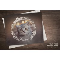 Personalisierte Katzendecke - Haustier Erinnerungsgeschenk Individuelle Foto Decke Katzenverlust Geschenkidee Muttertagsgeschenk von Pawpillo