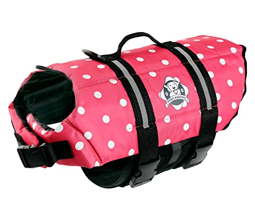 Paws Aboard Rettungsweste für Haustiere, Medium, pink mit Punkten Paws Aboard Rettungsweste für Haustiere, Medium, pink mit Punkten von Paws Aboard