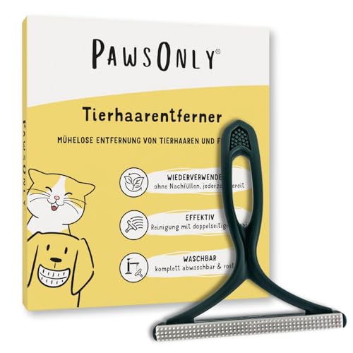 PawsOnly | Tierhaarentferner | Katzenhaarentferner | Hundehaare Entfernen | Fusselentferner für Sofa Auto Teppich Kratzbaum Kleidung | Tragbarer | Fusselbürste Tierhaare Pet Hair Remover (Grün) von PawsOnly